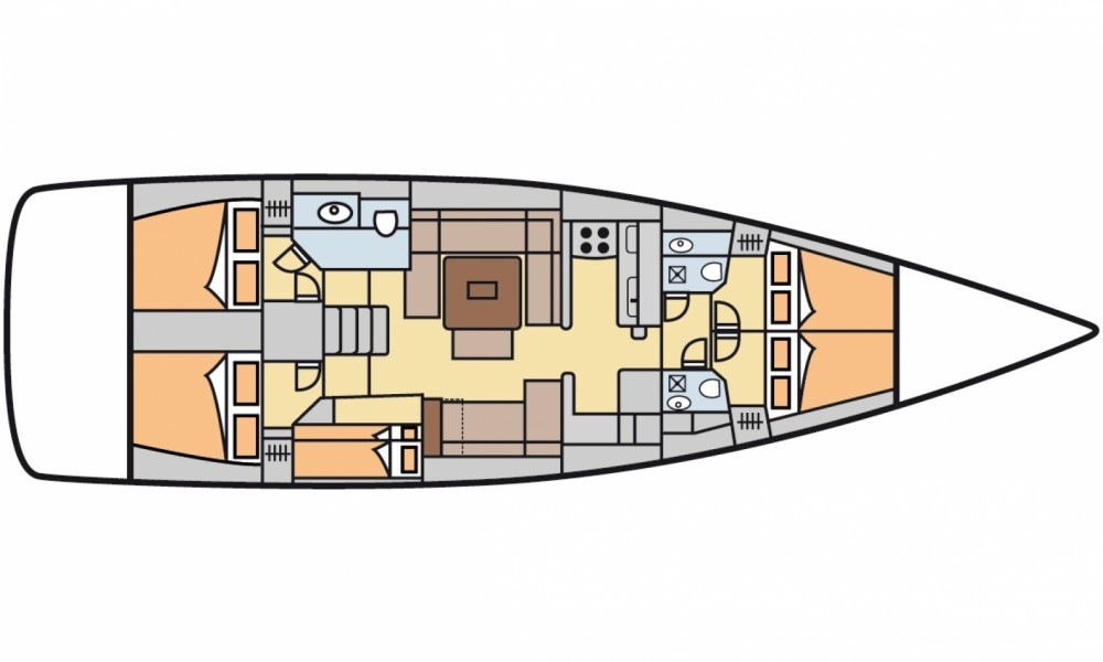 Floor plan image for yacht Dufour 500 - Tintoret