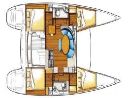 Floor plan image for yacht Lagoon 380 - Fogo