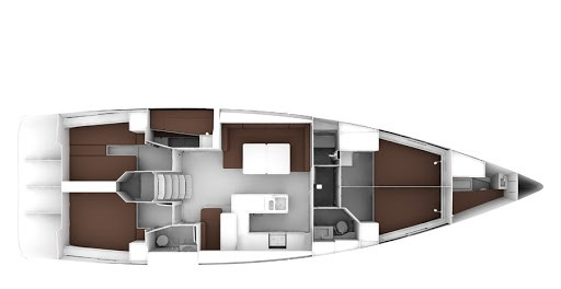 Floor plan image for yacht Bavaria 56 - Orlando