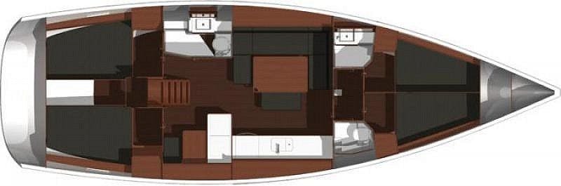 Floor plan image for yacht Dufour 450 Grand Large - Manon Lescaut