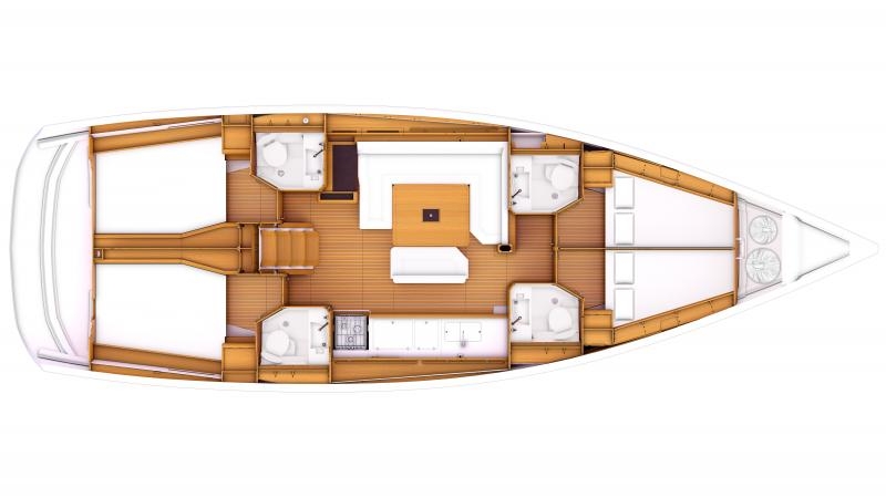 Floor plan image for yacht Sun Odyssey 469 - Hvar