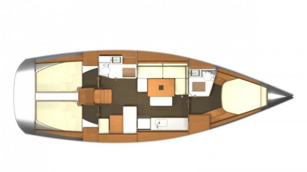 Floor plan image for yacht Dufour 405 Grand Large - Babage