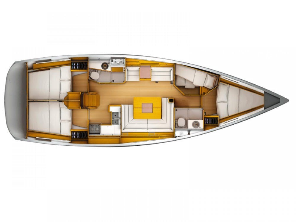 Floor plan image for yacht Sun Odyssey 449 - Bondone