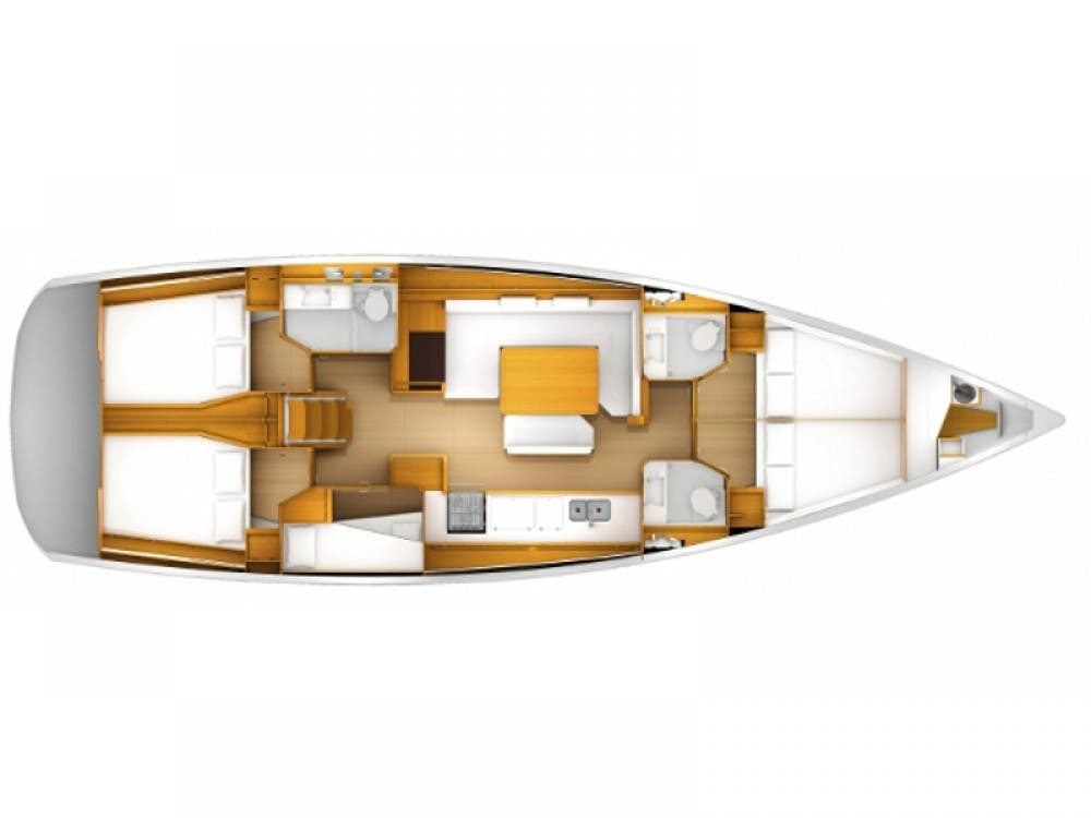 Floor plan image for yacht Sun Odyssey 509 - Porin