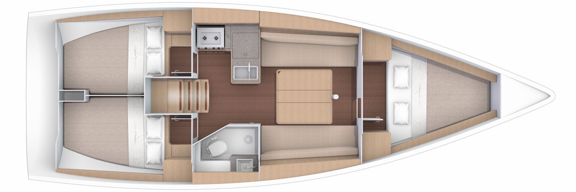 Floor plan image for yacht Dufour 360 - Rhapsody