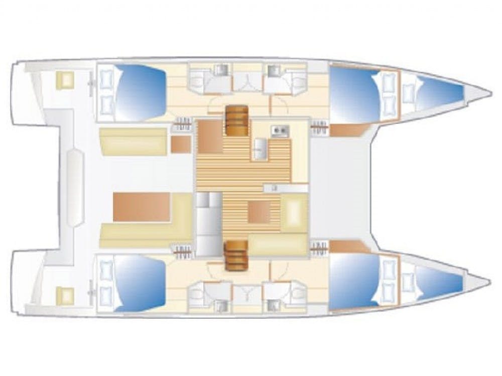 Floor plan image for yacht Nautitech 46 - Thonic Team II