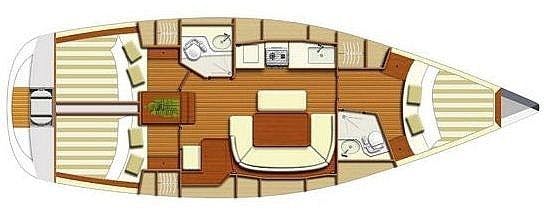 Floor plan image for yacht Dufour 385 - CLARABELLA