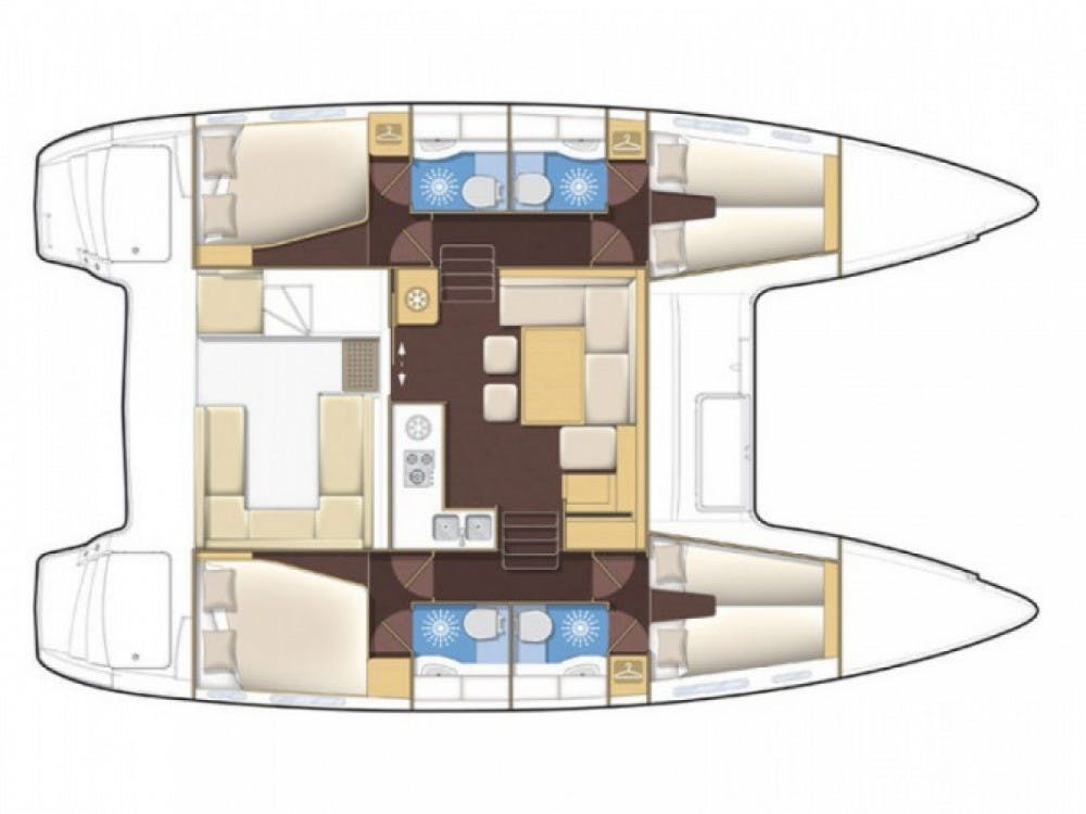 Floor plan image for yacht Lagoon 400 - MEDOC
