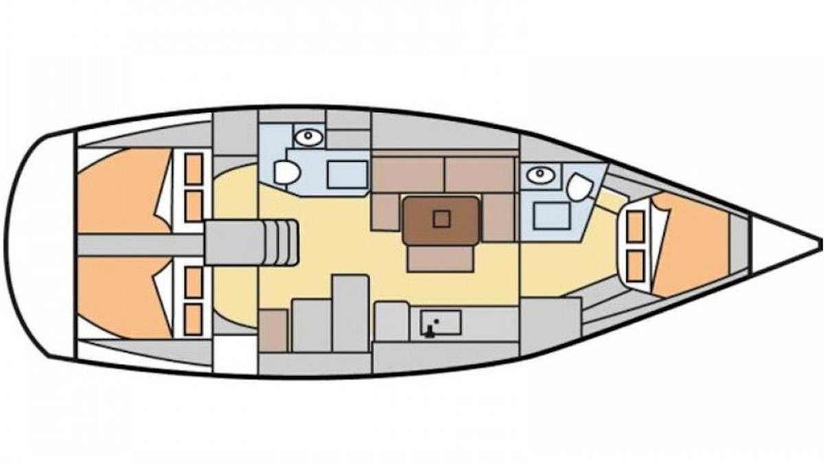 Floor plan image for yacht Dufour 405 Grand Large - SCHRODINGER