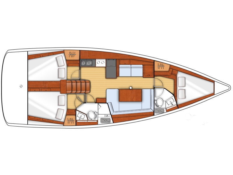 Floor plan image for yacht Oceanis 41 - BELLINI