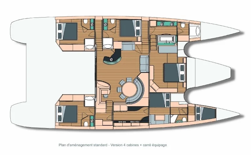 Floor plan image for yacht Privilege 745 - CAPTIVA