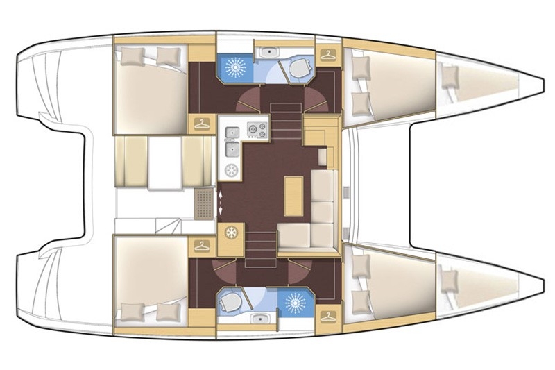 Floor plan image for yacht Lagoon 39 - KERYLOS