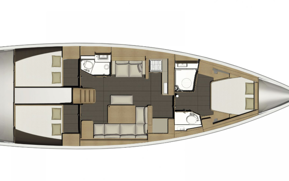 Floor plan image for yacht Dufour 460 - PAPILLON