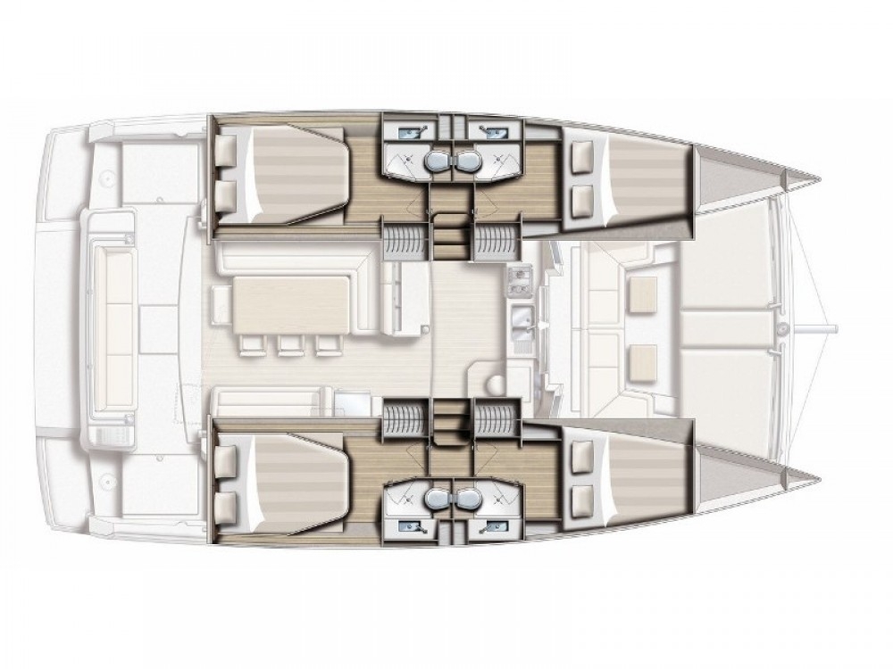 Floor plan image for yacht Bali 4.1 - Vida
