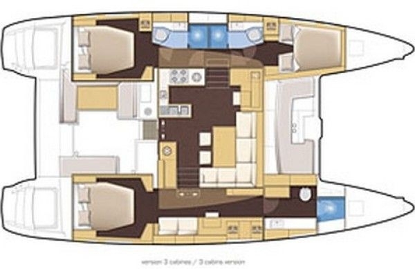 Floor plan image for yacht Lagoon 450 - FANNY