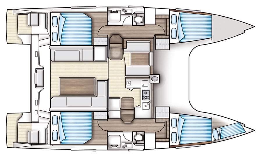 Floor plan image for yacht Nautitech 40 - Jemilya