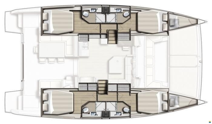 Floor plan image for yacht Bali 4.3 - REDEMPTION