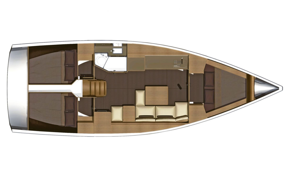 Floor plan image for yacht Dufour 382 Grand Large - TAONGA