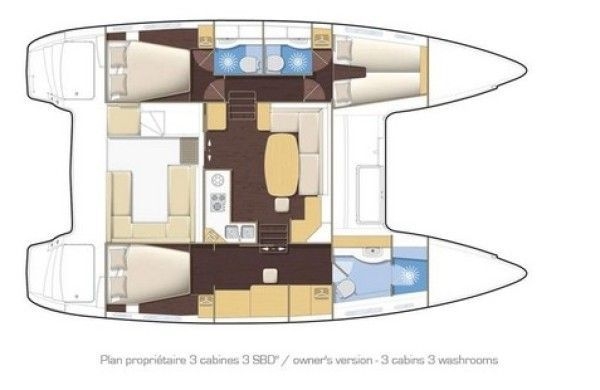 Floor plan image for yacht Lagoon 400 - HOT STUFF