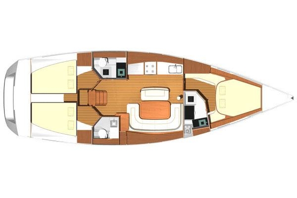 Floor plan image for yacht Dufour 425 - Hawking