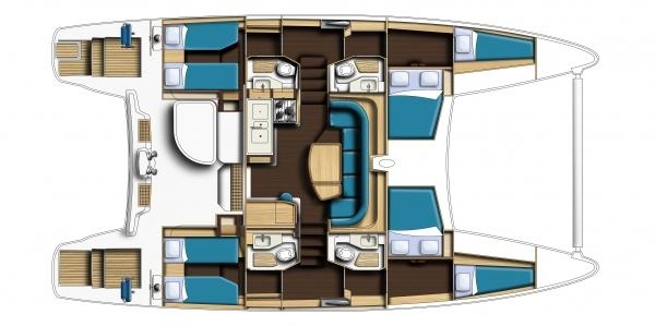 Floor plan image for yacht Catana 47 - HUDSON