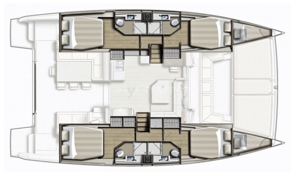 Floor plan image for yacht Bali 4.3 - Nougaro