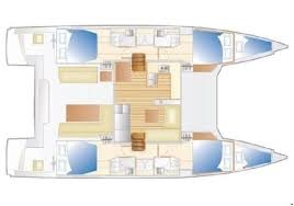 Floor plan image for yacht Nautitech 46 Fly - Santorin