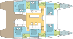 Floor plan image for yacht Lagoon 620 - Dream Martinique