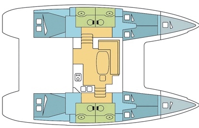 Floor plan image for yacht Lagoon 400 - PLATON