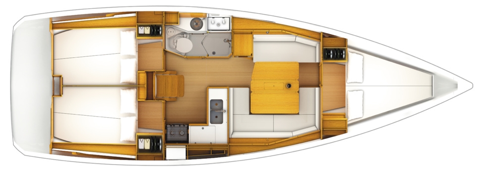 Floor plan image for yacht Sun Odyssey 349 - Poseidon