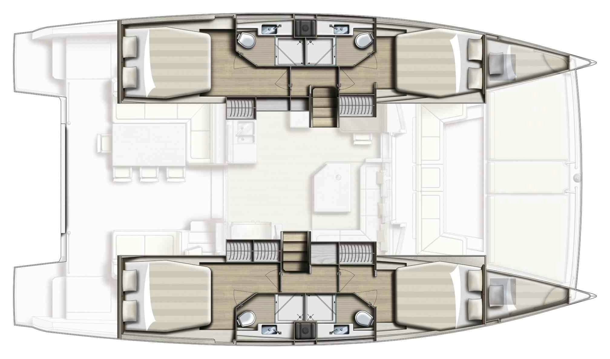 Floor plan image for yacht Bali 4.5 - Velasquez
