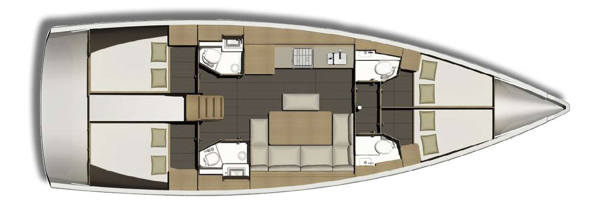 Floor plan image for yacht Dufour 460 - Agrasot