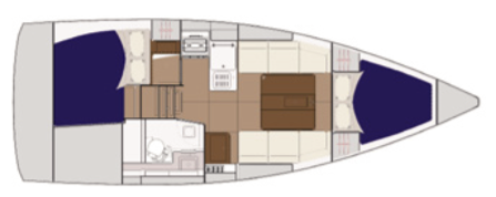 Floor plan image for yacht Dufour 310 - PAMACK II