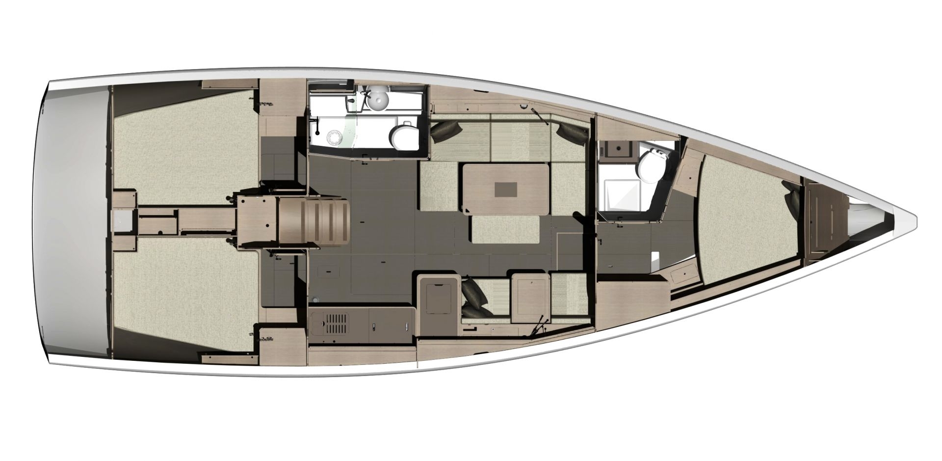 Floor plan image for yacht Dufour 412 - YOTAPOT