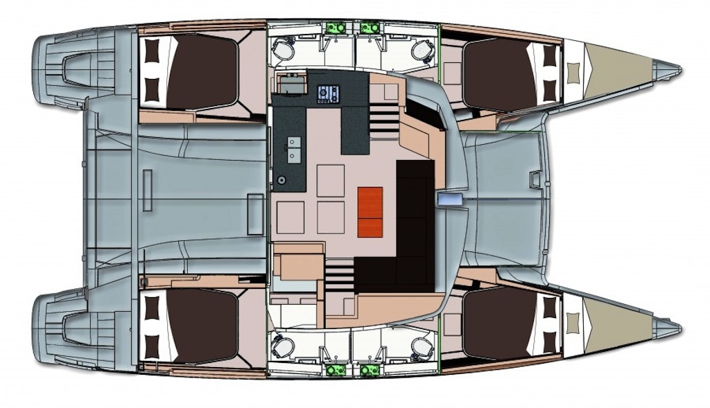 Floor plan image for yacht Helia 44 - Cannelle