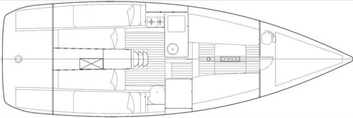 Floor plan image for yacht Giro 34 - Clair de vent