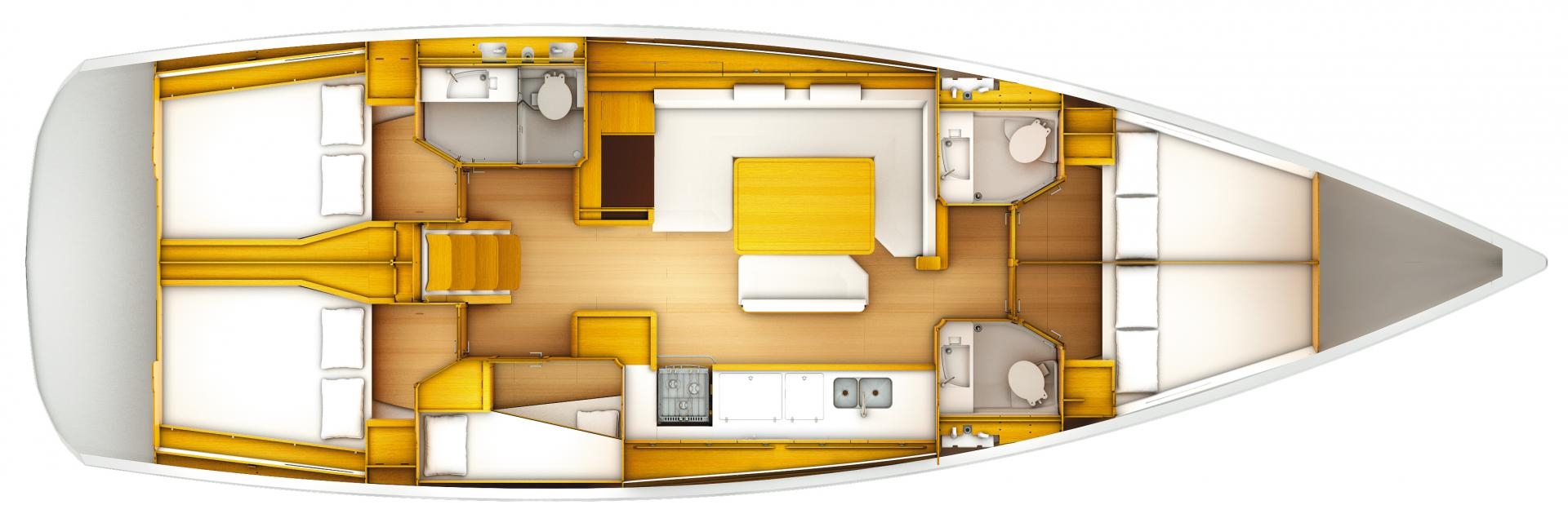 Floor plan image for yacht Sun Odyssey 509 - CALIA III