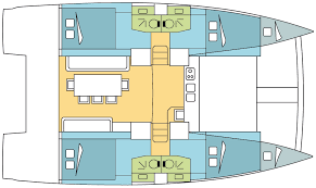 Floor plan image for yacht Bali 4.0 - KUPA