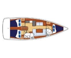 Floor plan image for yacht Oceanis 41 - MORISOT