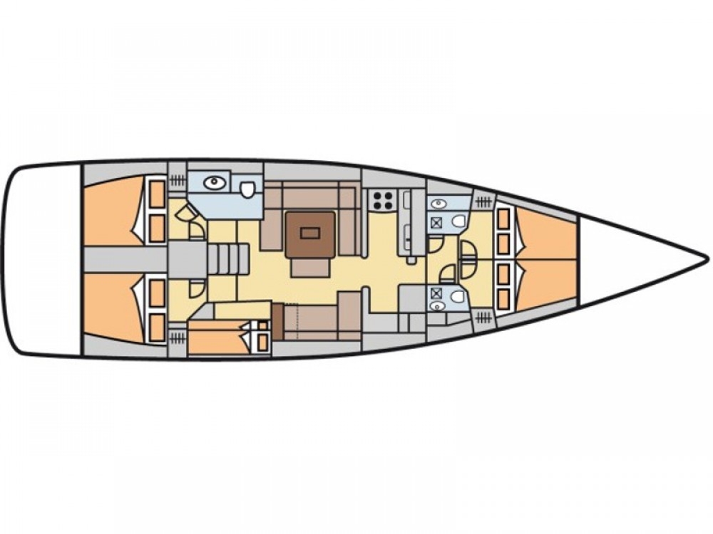 Floor plan image for yacht Dufour 500 - Rubens