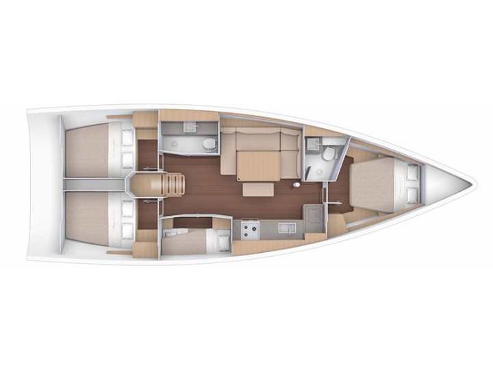 Floor plan image for yacht Dufour 430 - SUNNY MANGO