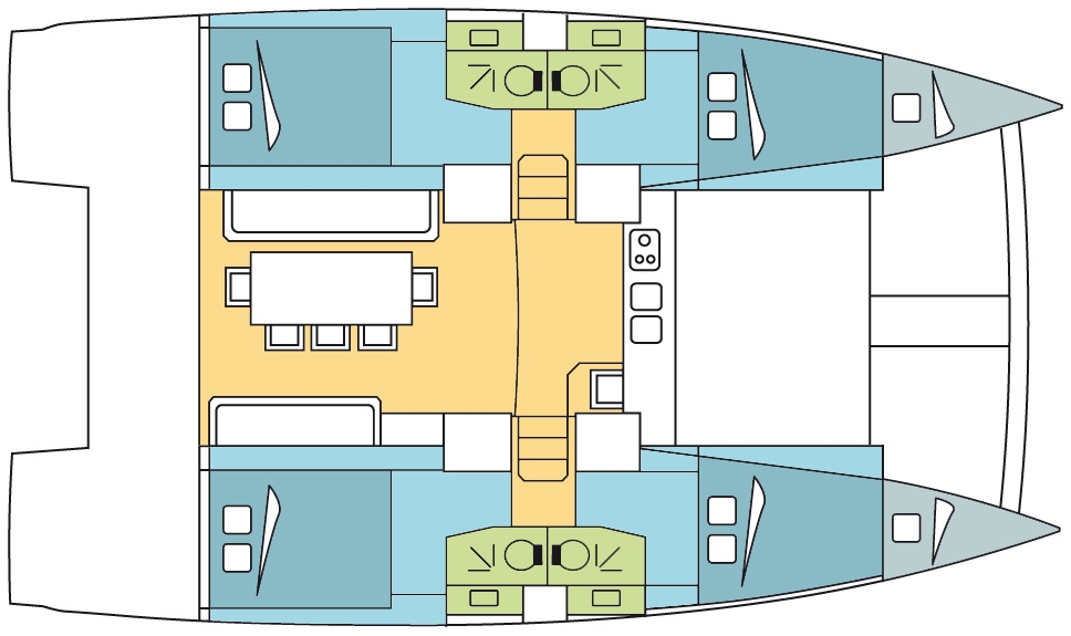 Floor plan image for yacht Bali 4.0 - TAPAS II