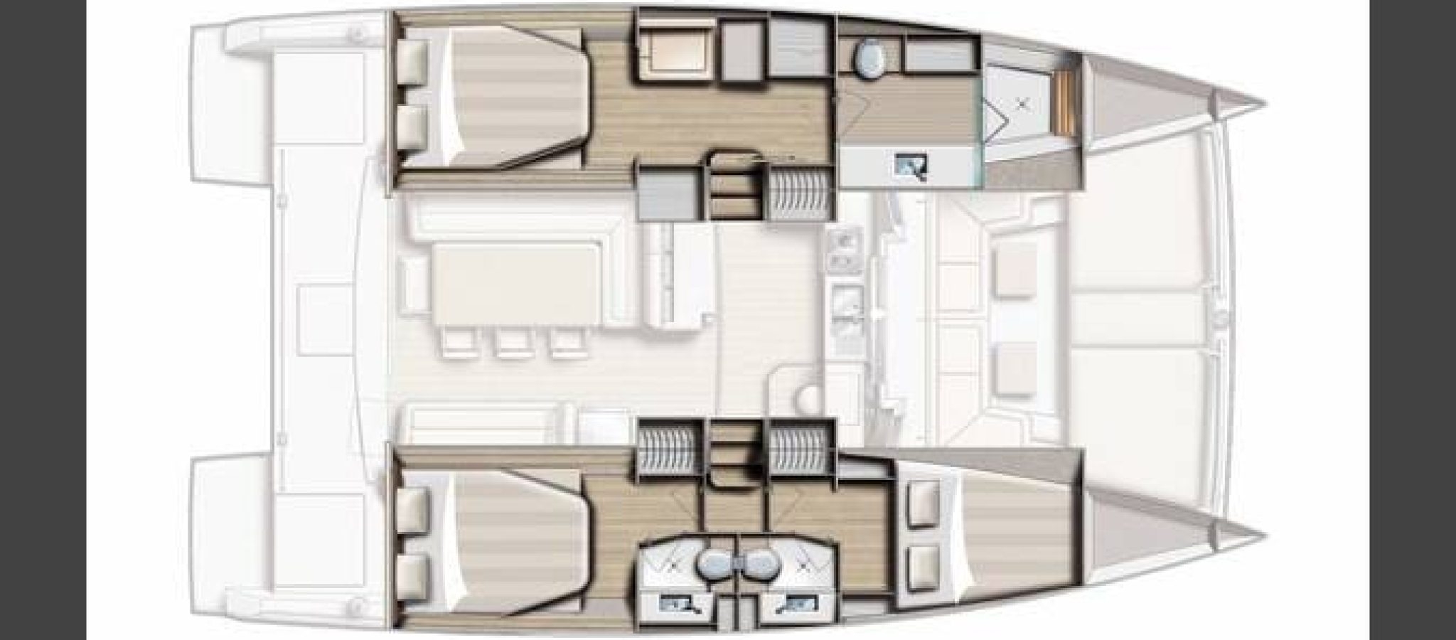 Floor plan image for yacht Bali 4.0 - Lazy Daze