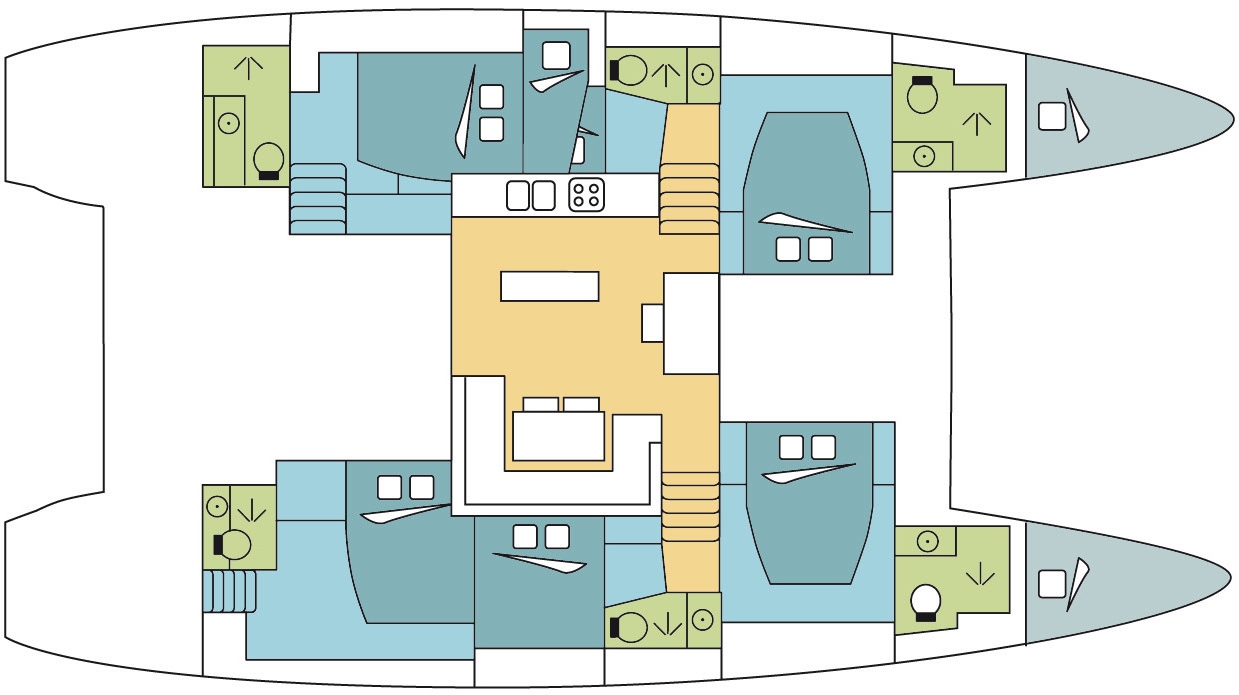 Floor plan image for yacht Lagoon 52 - Askela