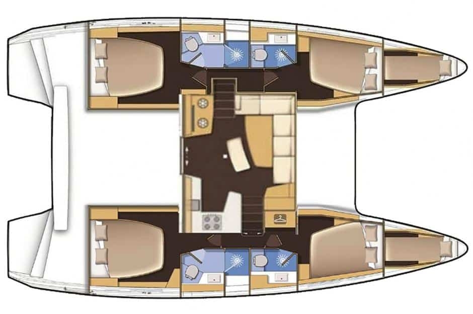 Floor plan image for yacht Lagoon 42 - Bimini