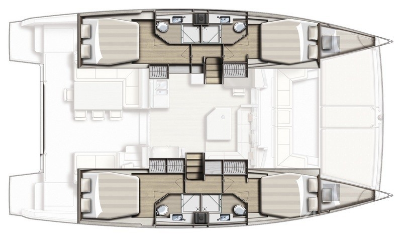 Floor plan image for yacht Bali 4.3 - SAMOA
