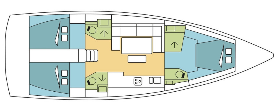 Floor plan image for yacht Dufour 460 - Beyond I