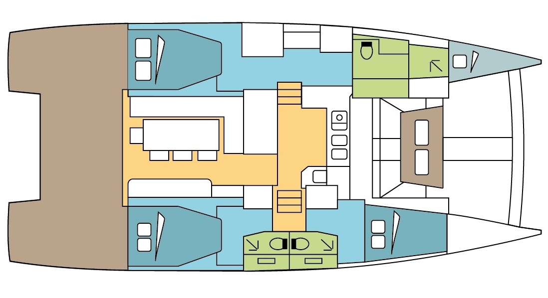 Floor plan image for yacht Bali 4.1 - Lu Casa