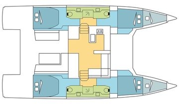 Floor plan image for yacht Nautitech 47 Power - SEATTLE