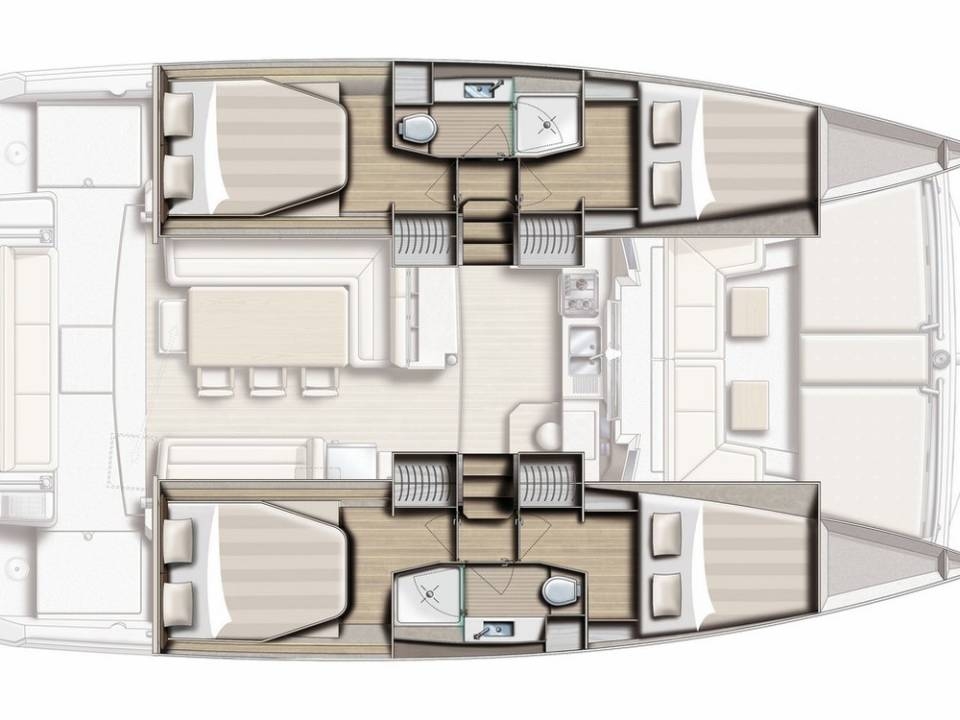 Floor plan image for yacht Bali 4.1 - KITTY